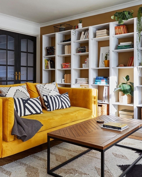 Жовтий Диван В Інтер'Єрі: Стильні Поєднання Та Ідеї 2024 21 - Ліжка Та Матраци Желтый диван в интерьере: советы по выбору и 100 красивых фотопримеров